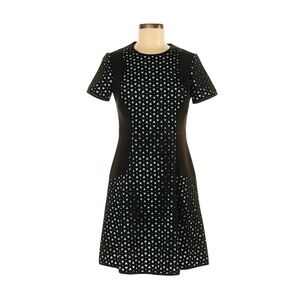 Shoshanna x Anthropologie Women’s Laser Cut Short-Sleeve Mini Dress Black 12